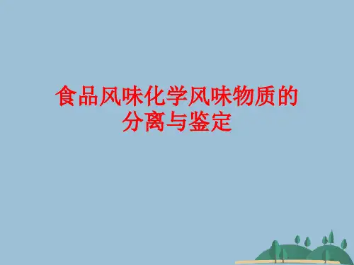 食品风味化学风味物质的分离与鉴定