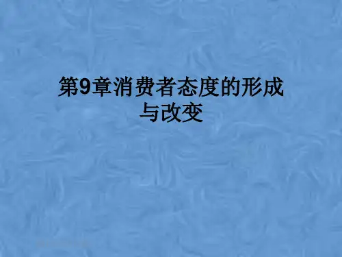 第9章消费者态度的形成与改变