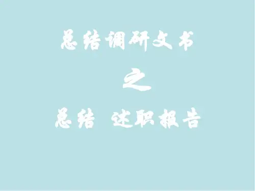 应用写作总结  述职报告写作