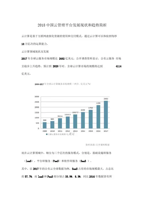 2018中国云管理平台发展现状和趋势简析