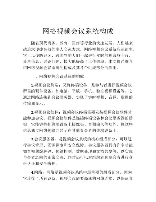 网络视频会议系统构成