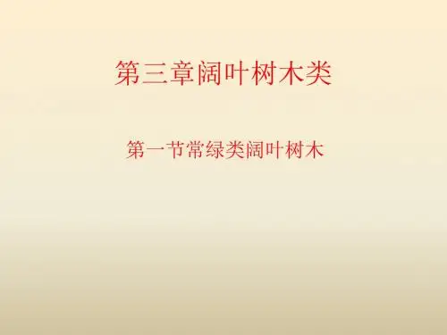 第三章阔叶树木类第一节