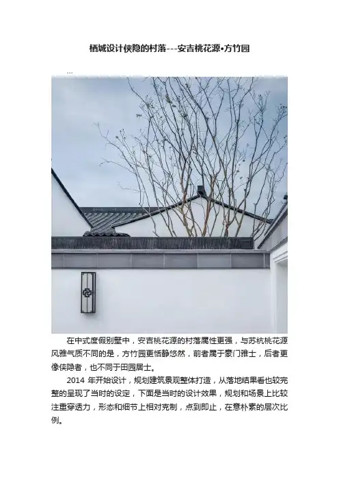 栖城设计侠隐的村落---安吉桃花源·方竹园
