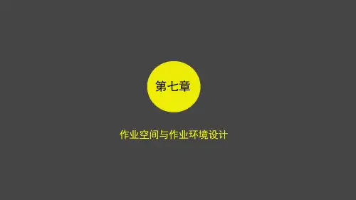 人机工程学课件7作业空间与作业环境设计