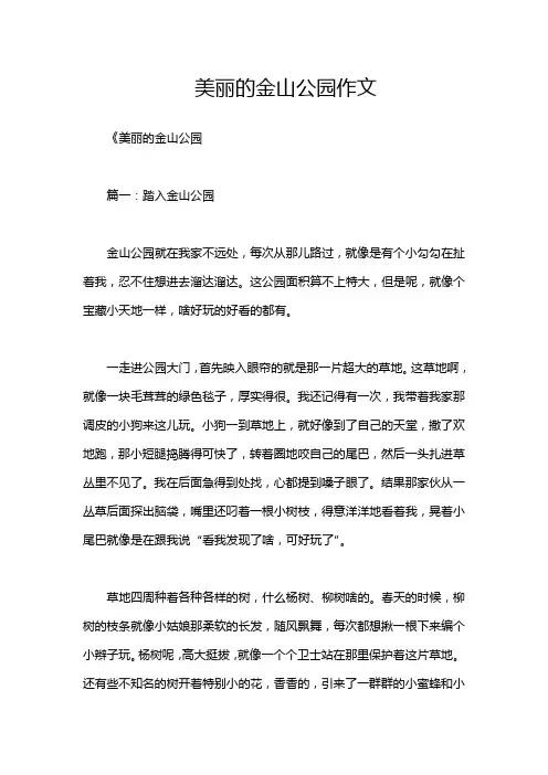 美丽的金山公园作文