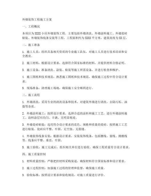 外墙装饰工程施工方案