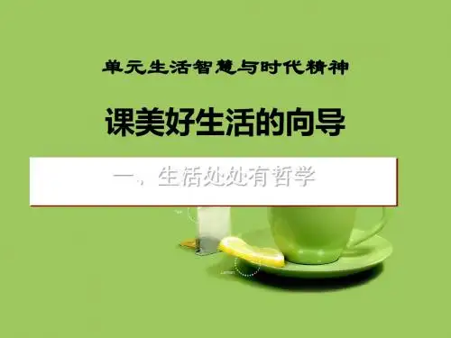 第一课   美好生活的向导PPT课件