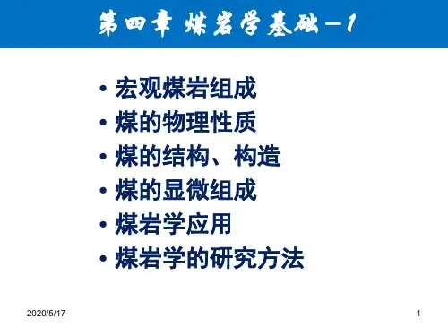 4煤岩学基础-1详解