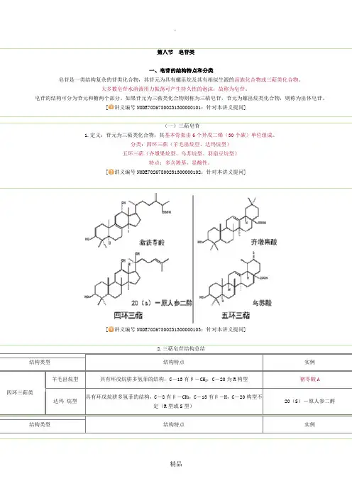 第八节皂苷类