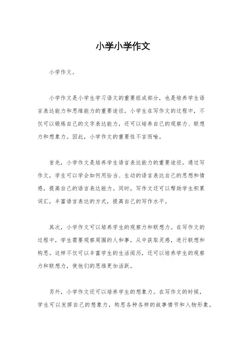 小学小学作文