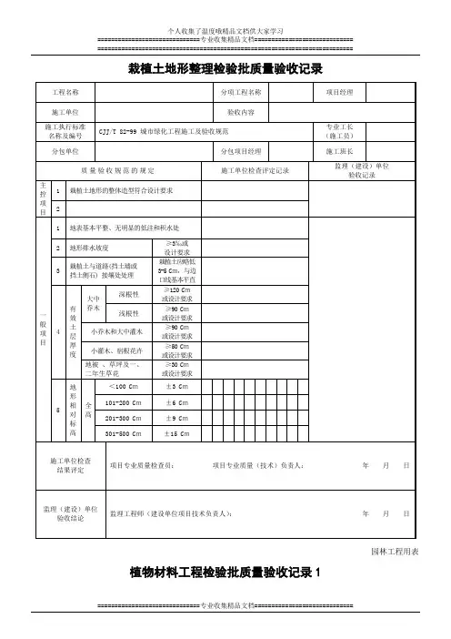 室外场坪绿化表格(用)