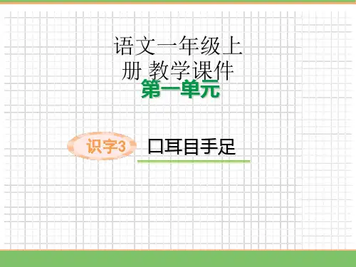 3.口耳目手足 课件 统编版(2024)语文一年级上册