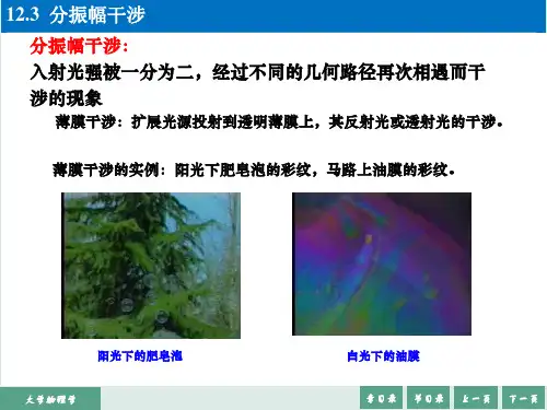 大学物理学-分振幅干涉