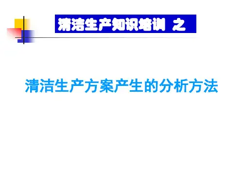 清洁生产--合理化建议