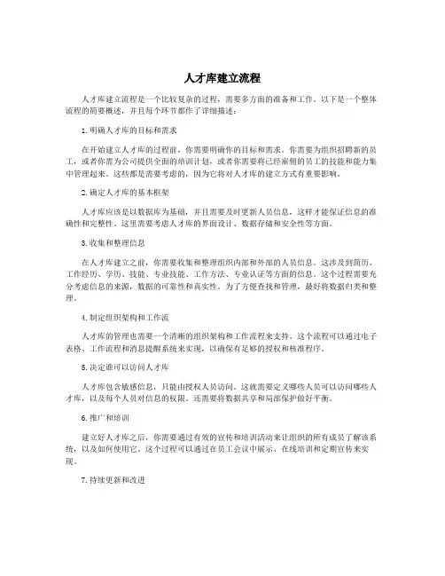 人才库建立流程