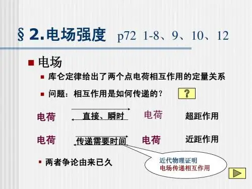 电磁学_静电场_1.2 电场强度