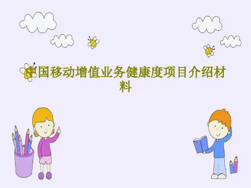 中国移动增值业务健康度项目介绍材料PPT22页