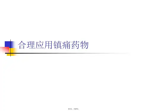合理应用镇痛药物PPT课件