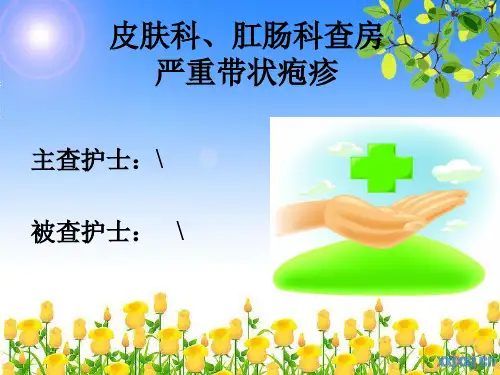 中医护理护理查房严重带状疱疹查(蛇串疮)
