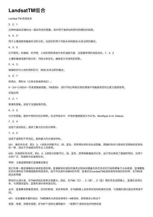 LandsatTM组合