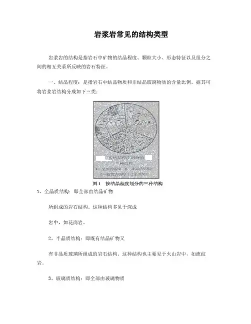 岩浆岩常见的结构类型