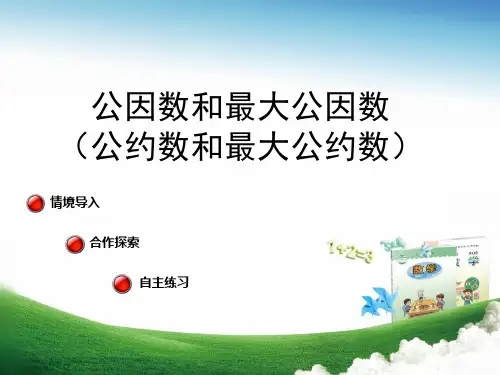 小学数学五年级下册3.1-公因数和最大公因数(公约数和最大公约数)-青岛版