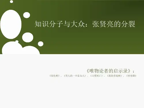 中国现当代文学史-张贤亮