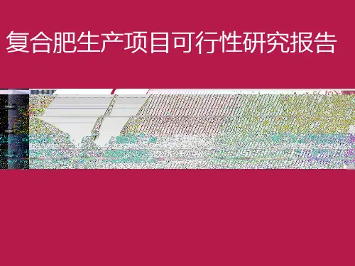 复合肥生产项目可行性研究报告