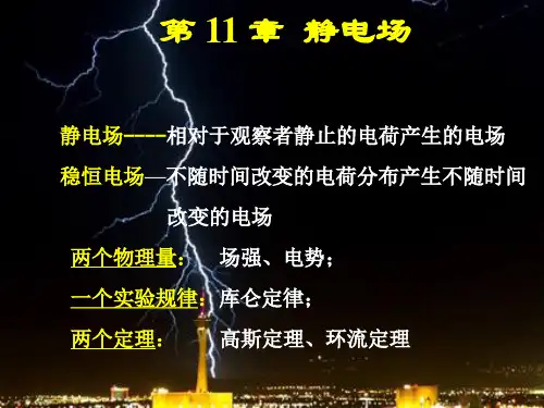 大学物理 第11章   静电场