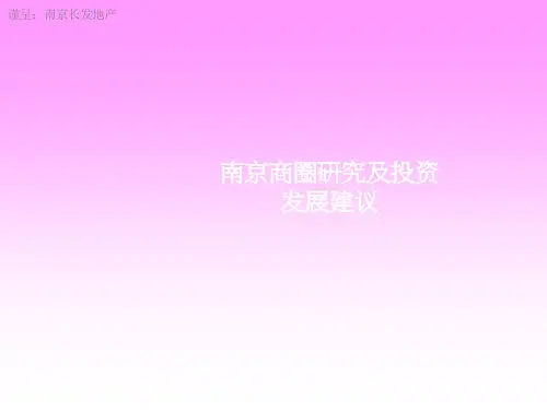 南京商圈研究及投资发展建议(PPT 39页)