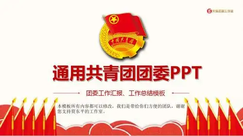 中国共青团团委团组织团支部团委专用PPT模板