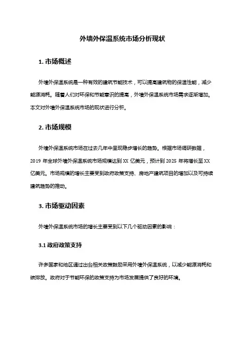 2024年外墙外保温系统市场分析现状
