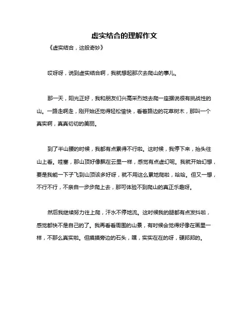 虚实结合的理解作文