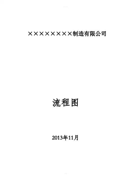 生产制造公司各部门业务流程图汇总汇总