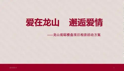 相亲活动策划方案PPT课件