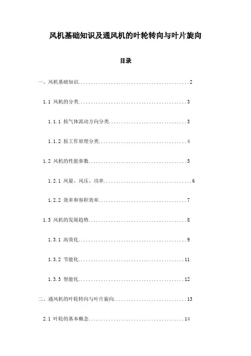 风机基础知识及通风机的叶轮转向与叶片旋向