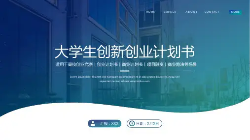 大学生创新创业大赛计划书高校竞赛PPT