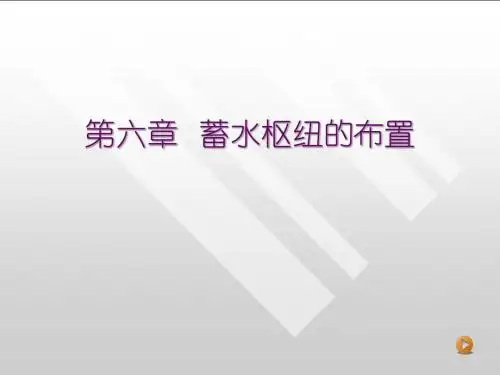 第六章  蓄水枢纽的布置