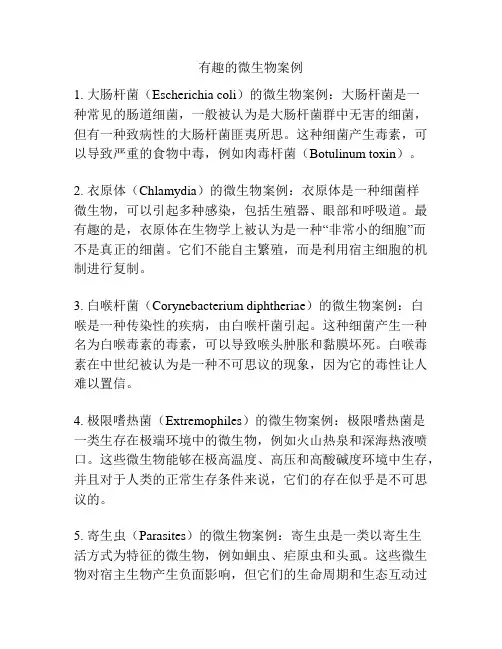 有趣的微生物案例