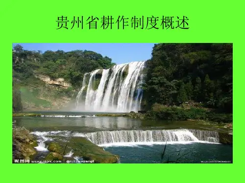 贵州省耕作制度概述