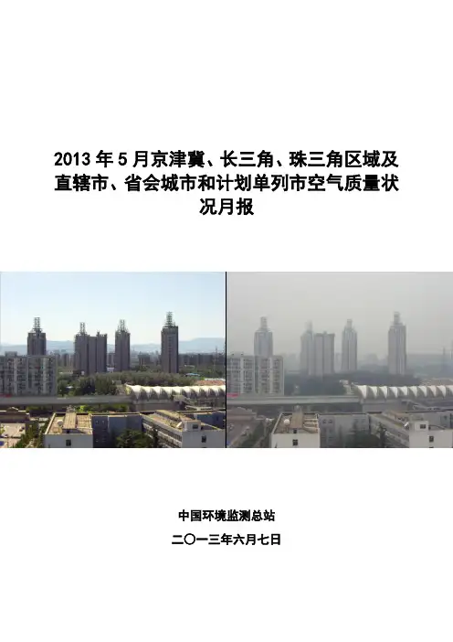 2013年1月京津冀长三角珠三角区域及直辖会城和计划单列