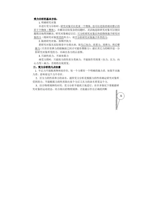 受力分析的基本方法
