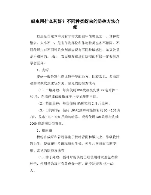 蚜虫用什么药好？不同种类蚜虫的防控方法介绍