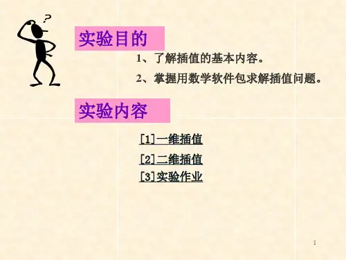 第3讲 数学建模的插值法