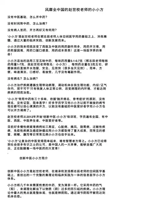 风靡全中国的赵世校老师的小小方