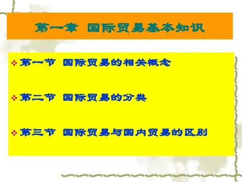 国际贸易基本知识(ppt 101页)
