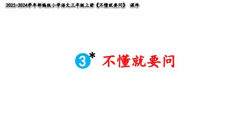 3 不懂就要问课件(共28张PPT)
