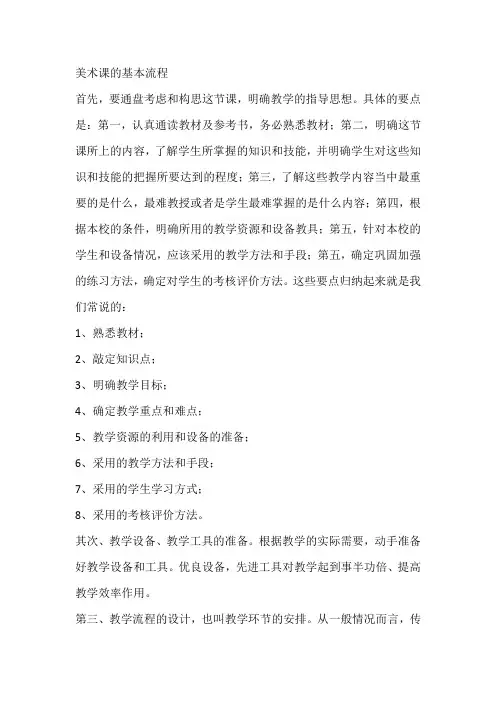美术课的基本流程