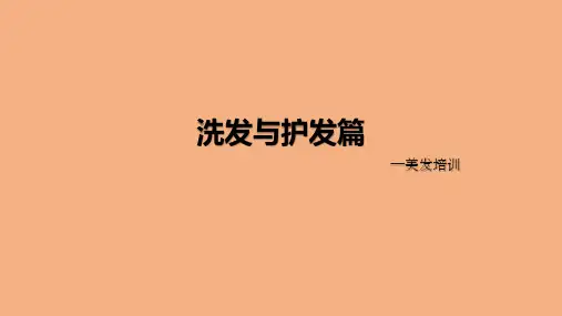 美发培训洗发与护发篇PPT课件