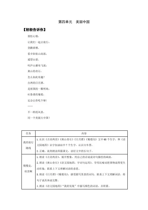 (学生用书)二上第四单元 美丽中国(1)